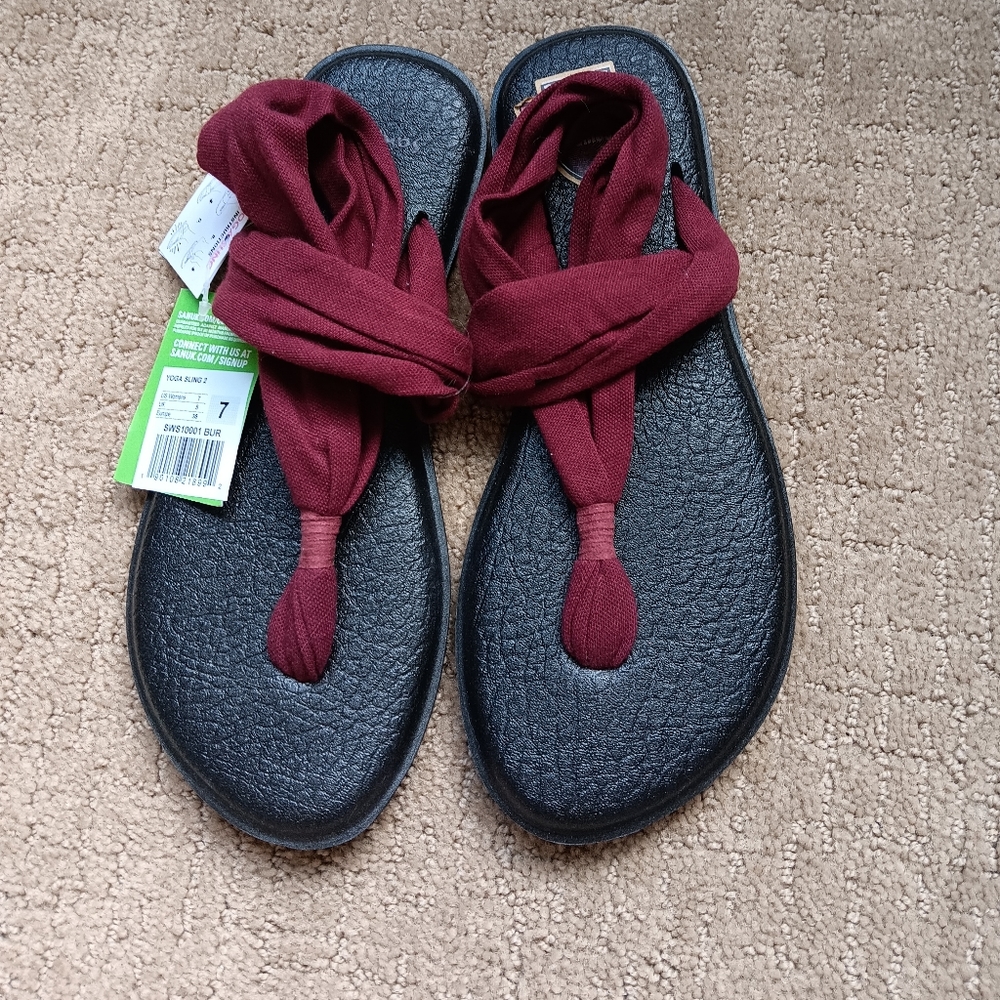Red Sanuk Sandals
